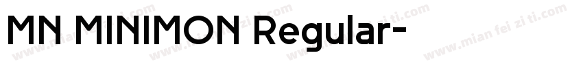 MN MINIMON Regular字体转换